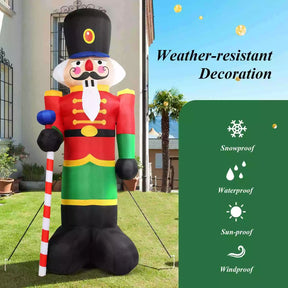 2.4M Inflatable Christmas Nutcracker Soldier Blow Up Xmas Decor Outdoor Party