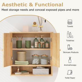 3-Tier Wall Mounted Bathroom Storage Cabinet Medicine Cabinet Over the Toilet
