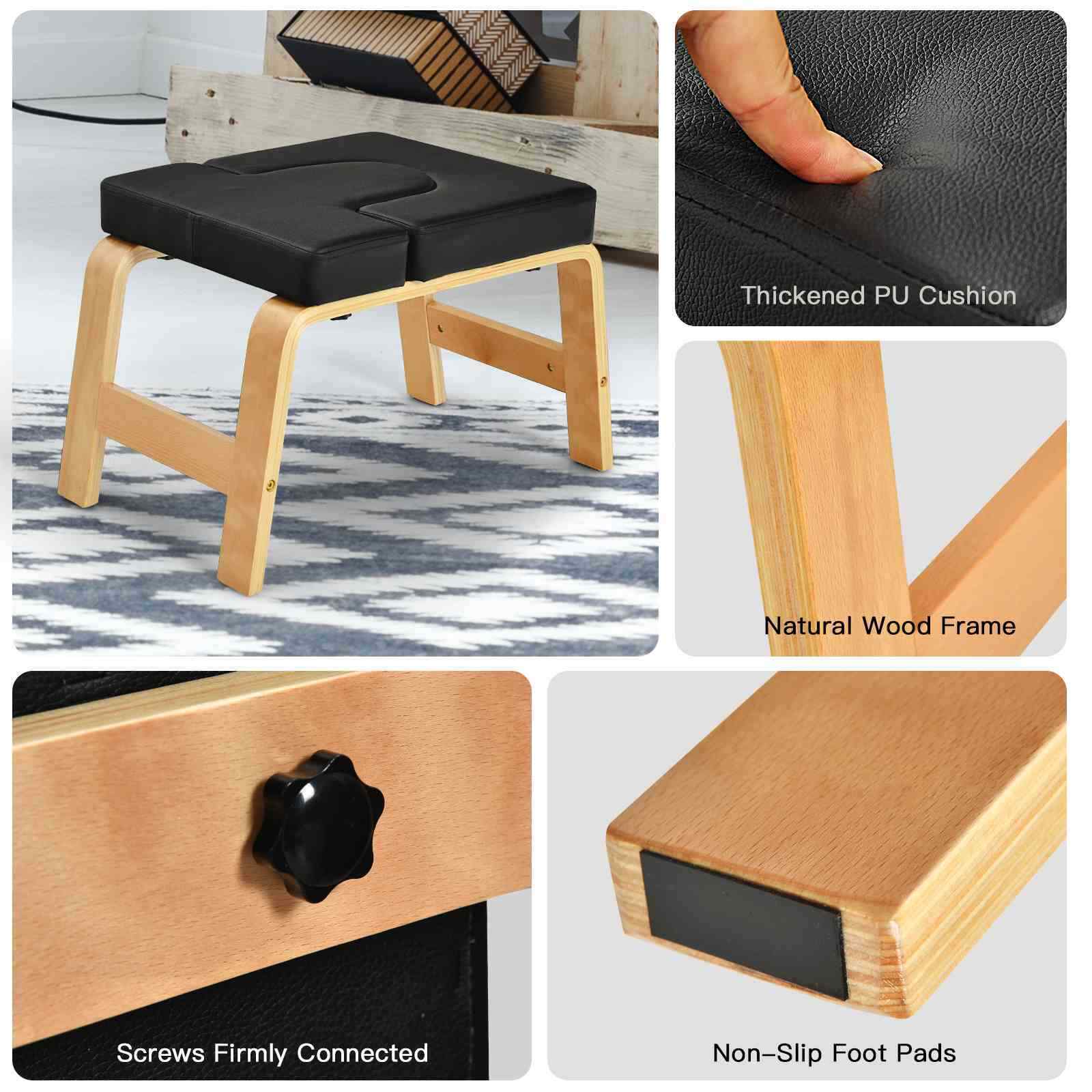 Yoga Headstand Bench, Upside Down Detachable Chair for Balance Training, Home