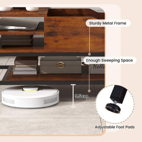 Lift Up Coffee Table Flip Top Center Table Storage Shelf Home Living Room
