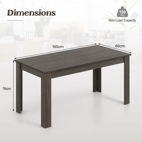 Giantex 160 CM Rectangular Dining Table with Sturdy Legs