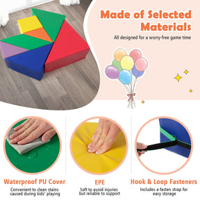 7-Piece Kids Climb and Crawl Foam Activity Play Set Baby Soft Climbing Block