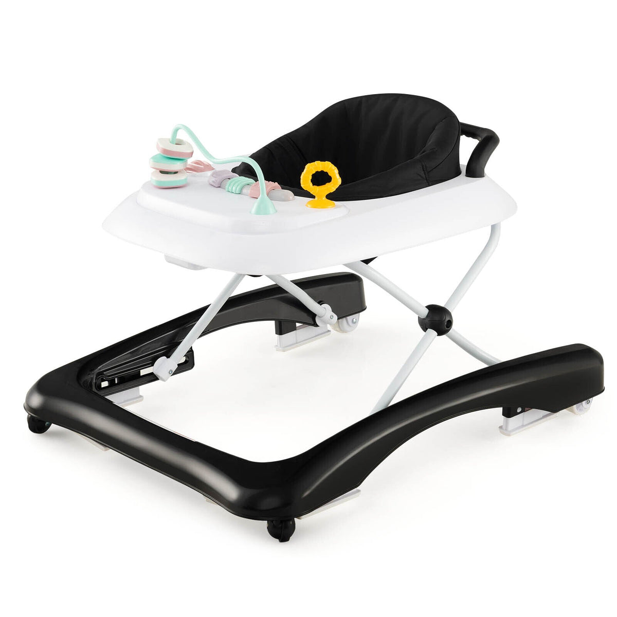BABY JOY Foldable 3 in 1 Baby Walker Adjustable Toddler Walker Activity Center