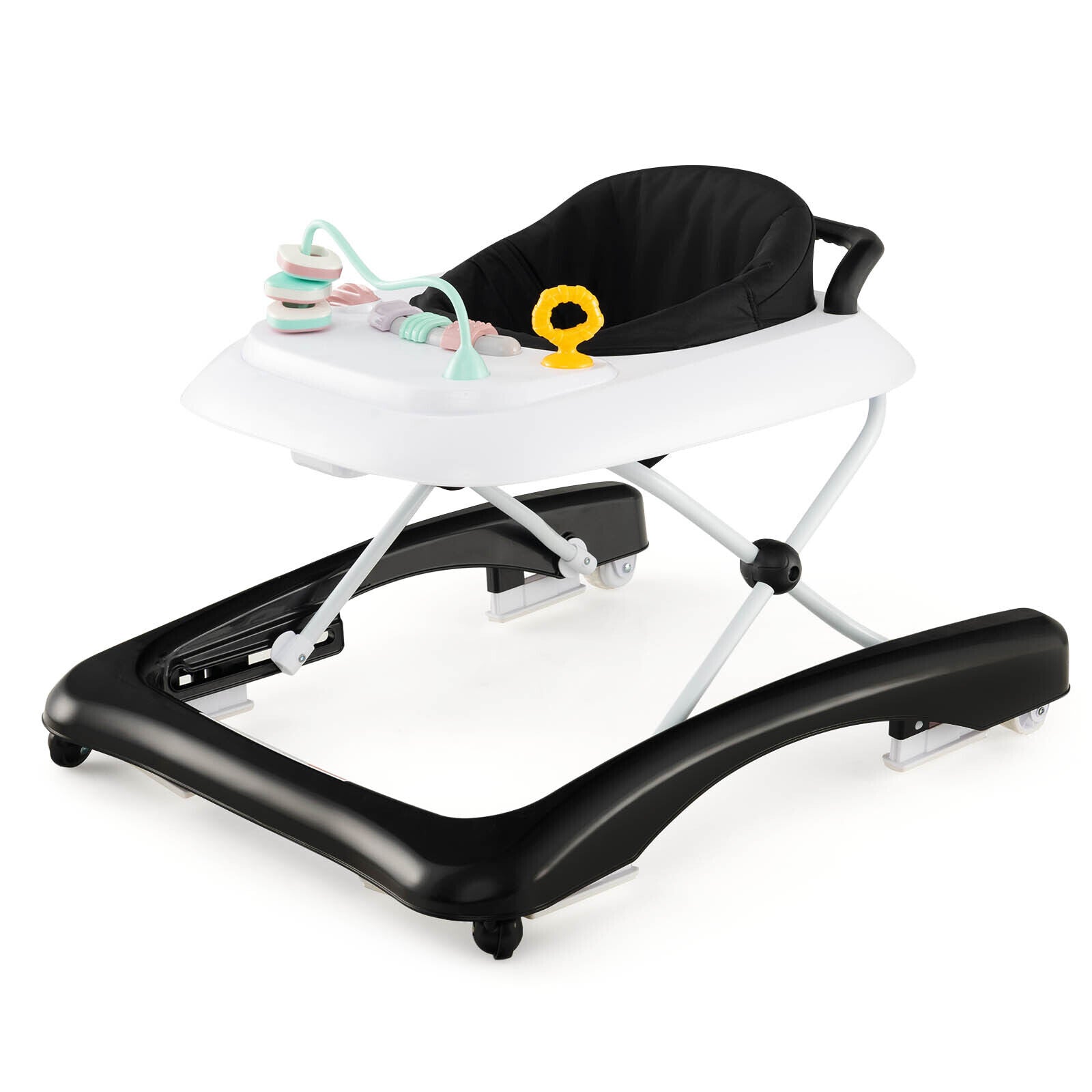 BABY JOY Foldable 3 in 1 Baby Walker Adjustable Toddler Walker Activity Center