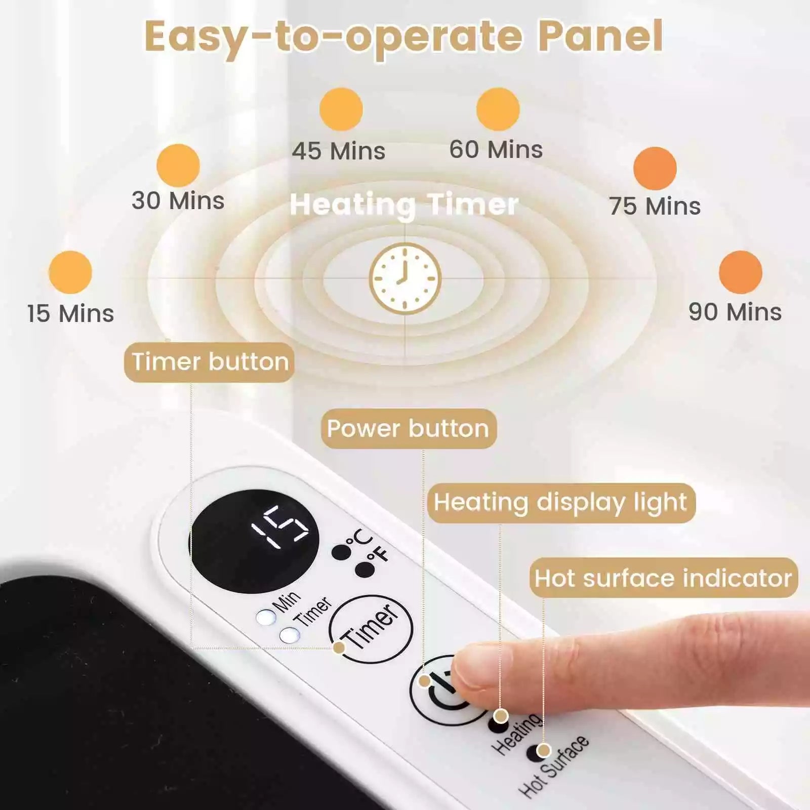 23L Large Spa Hot Towel Warmer for Bathroom 15-90Min Timer & Overheat Protection