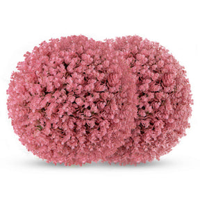 2 PCS Artificial Plant Topiary Balls Faux Eucalyptus Decoration 7 Layers Leaves