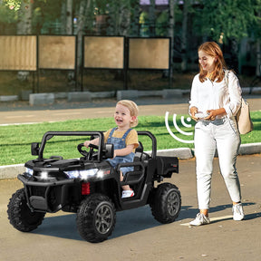 HONEY JOY 2-Seater Kids Ride On Dump Truck 12V Electric Tractor Remote Control
