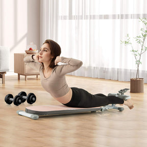 Sit Up Bench Foldable Home Gym Fitness Equipment w/Adjustable Angles & Length