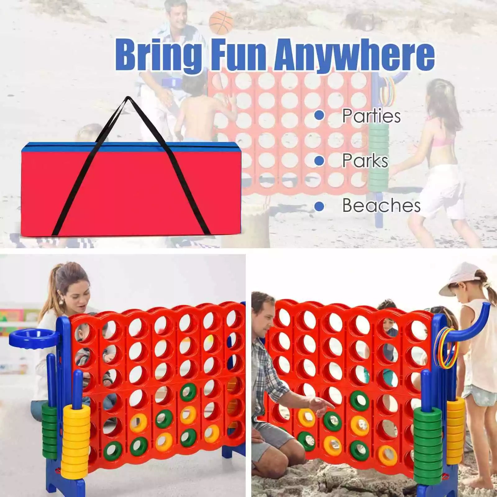 Oversized 4 in A Row Storage Bag Carrying Bag for 4-to-Score Giant Game Set