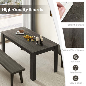 Giantex 160 CM Rectangular Dining Table with Sturdy Legs