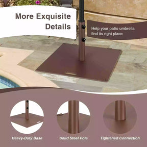 Giantex 23kg Outdoor Umbrella Stand Heavy Duty Patio Umbrella Base 4cm/5cm Adapters Deck