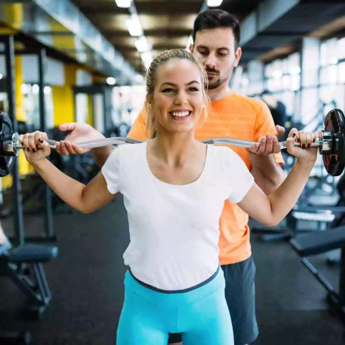 1.2m Olympic EZ Curl Weight Bar, Ideal for Biceps & Forearm Strength Training