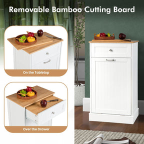 Giantex Kitchen Tilt Out Trash Bin Cabinet Trash Can Holder Pull-out Drawer