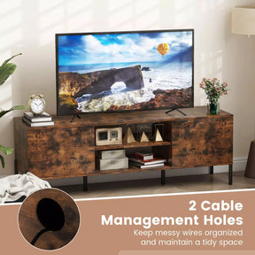 TV Stand w/ Charging Station for TVs up to 65" Media Entertainment Center