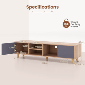 TV Stand for TVs up to 65" Modern Rustic TV Cabinet Home Entertainment Center