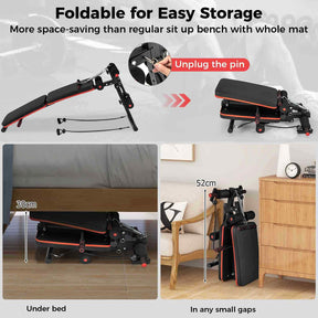 4 Position Adjustable Metal Multifunctional VersatileSit up Bench for Home, Gym