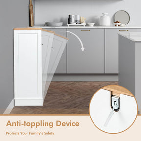 Giantex Kitchen Tilt Out Trash Bin Cabinet Trash Can Holder Pull-out Drawer