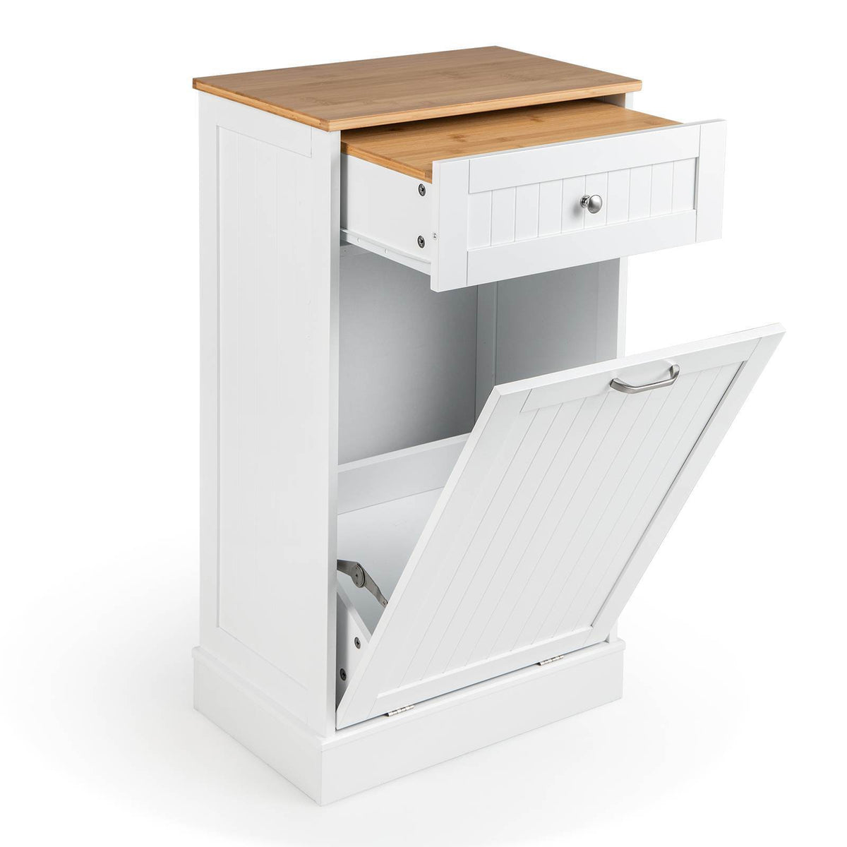 Giantex Kitchen Tilt Out Trash Bin Cabinet Trash Can Holder Pull-out Drawer