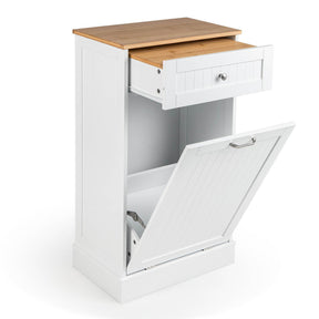 Giantex Kitchen Tilt Out Trash Bin Cabinet Trash Can Holder Pull-out Drawer