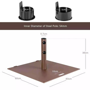 Giantex 23kg Outdoor Umbrella Stand Heavy Duty Patio Umbrella Base 4cm/5cm Adapters Deck