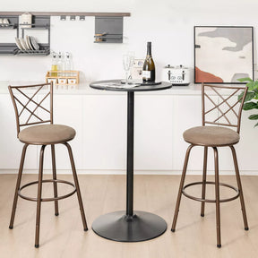 Swivel Bar Stool Set of 2 61-76cm Seat Height Barstool Set Adjustable Height