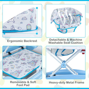BABY JOY Foldable 6 in 1 Baby Walker Adjustable Toddler Walker Activity Center