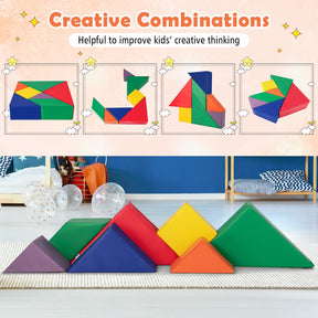 7-Piece Kids Climb and Crawl Foam Activity Play Set Baby Soft Climbing Block