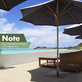 Giantex 63cm Patio Umbrella Base 19kg Outdoor Umbrella Holder with 4 Adjustable Footpads