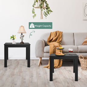 Wooden Square Side End Table Patio Coffee Bistro Table Indoor Outdoor