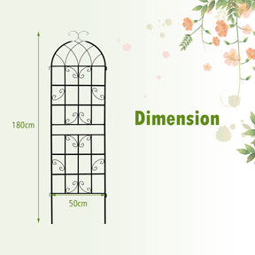 2PCS Metal Garden Trellis Fence for Climbing Plants Rustproof Decorative Screen