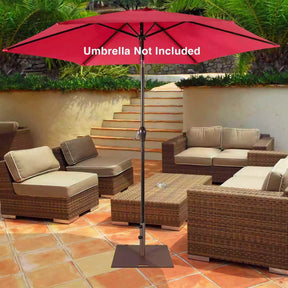 Giantex 23kg Outdoor Umbrella Stand Heavy Duty Patio Umbrella Base 4cm/5cm Adapters Deck