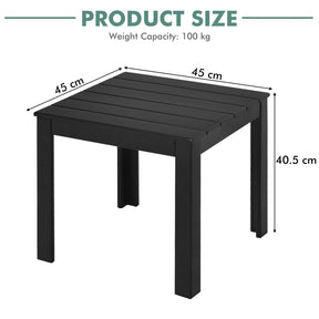 Wooden Square Side End Table Patio Coffee Bistro Table Indoor Outdoor