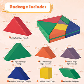 7-Piece Kids Climb and Crawl Foam Activity Play Set Baby Soft Climbing Block