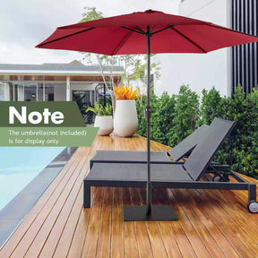 Giantex 63cm Patio Umbrella Base 19kg Outdoor Umbrella Holder with 4 Adjustable Footpads