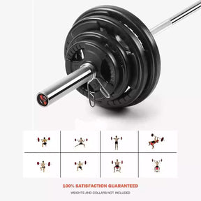 2.2m Olympic Weight Straight Bar for Home Gym