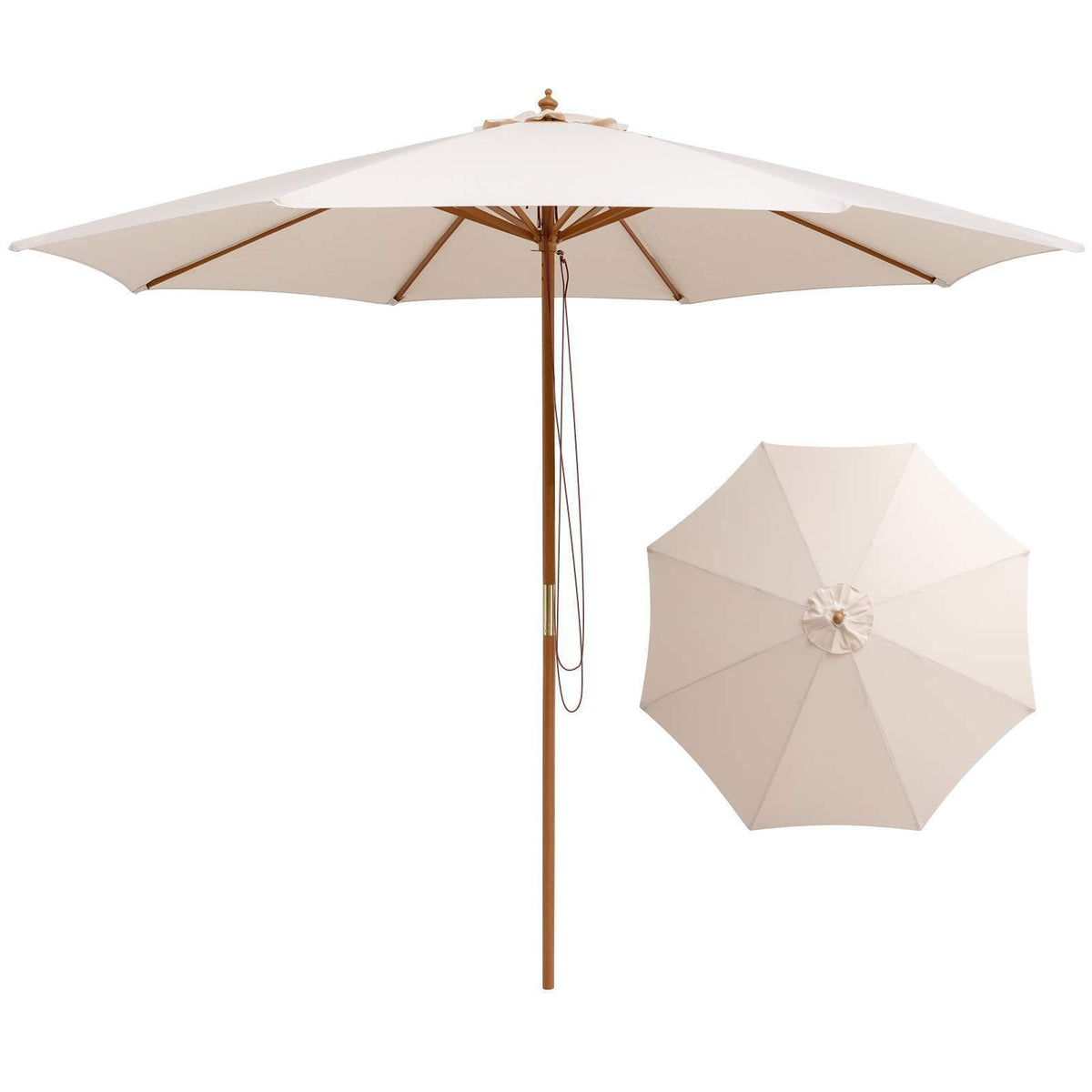 3M Outdoor Patio Umbrella w/Ventilation Hole,Poolside, Backyard and Beach