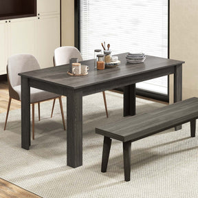 Giantex 160 CM Rectangular Dining Table with Sturdy Legs