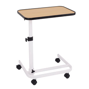 Portable Overbed Table Bedside Table Adjustable Multi-angle w/ Universal Wheels