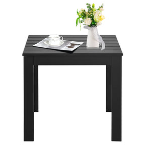 Wooden Square Side End Table Patio Coffee Bistro Table Indoor Outdoor