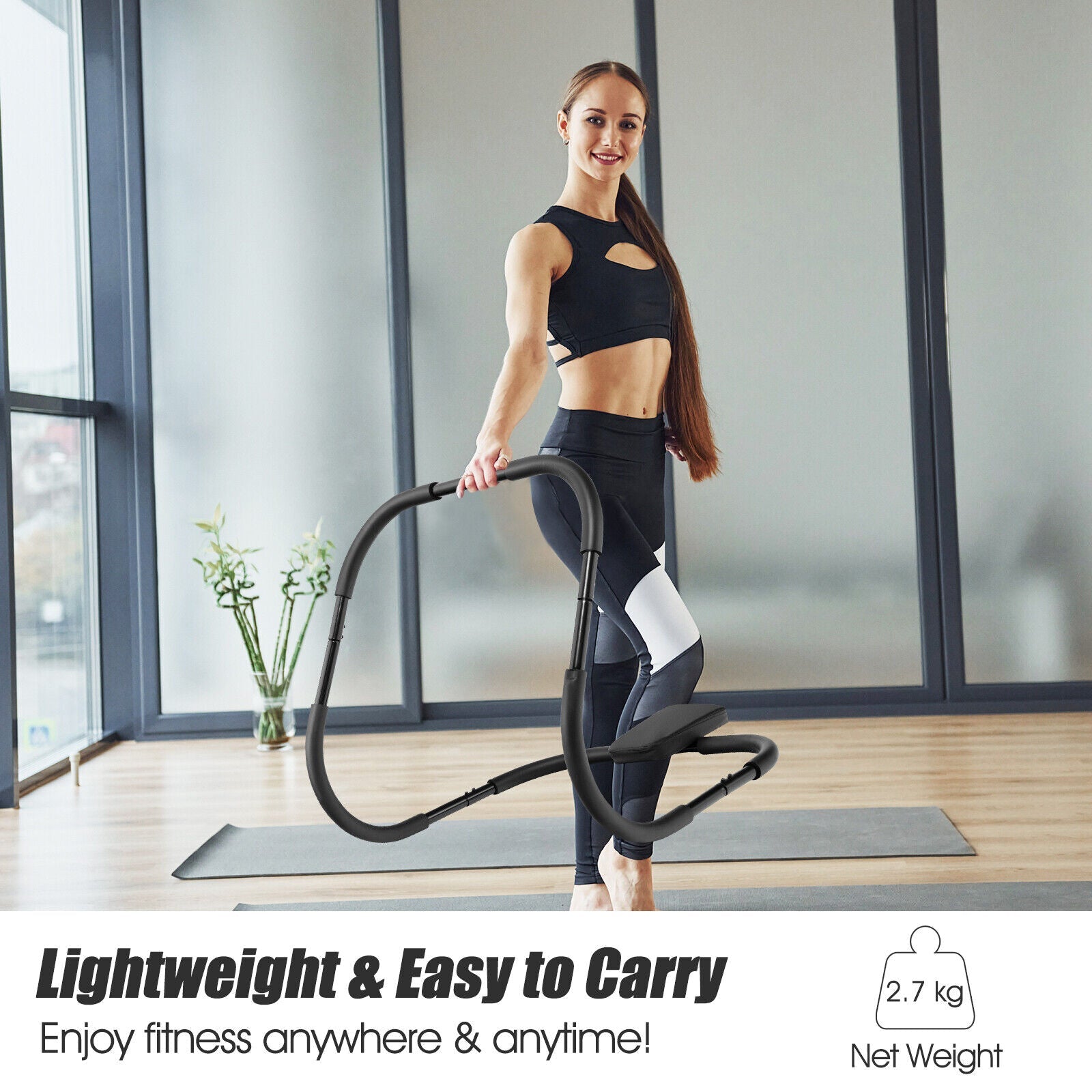 AB Fitness Trainer, Abdominal & Core Strength Exercise Cruncher w/ Padded