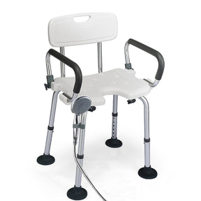 Non-Slip Shower Chair with U-Shaped Cutout for Elderly