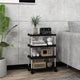 4-Tier Slim Storage Cart with Lockable Wheels for Narrow Space