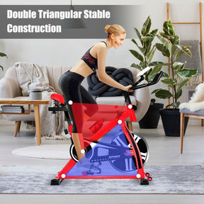 Indoor Adjustable Exercise Bike Cycling Training Bicycle with Adjustable Resistance for Cardio Fitness