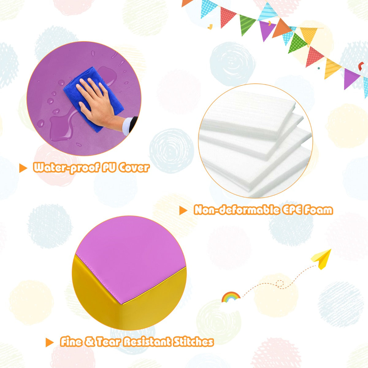 Kid Crawl Climb Foam Shapes Playset for Toddler