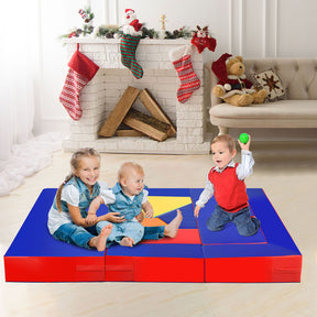 4-In-1 Multi-functional Combination Sofa Set with Durable PU Surface for Kids
