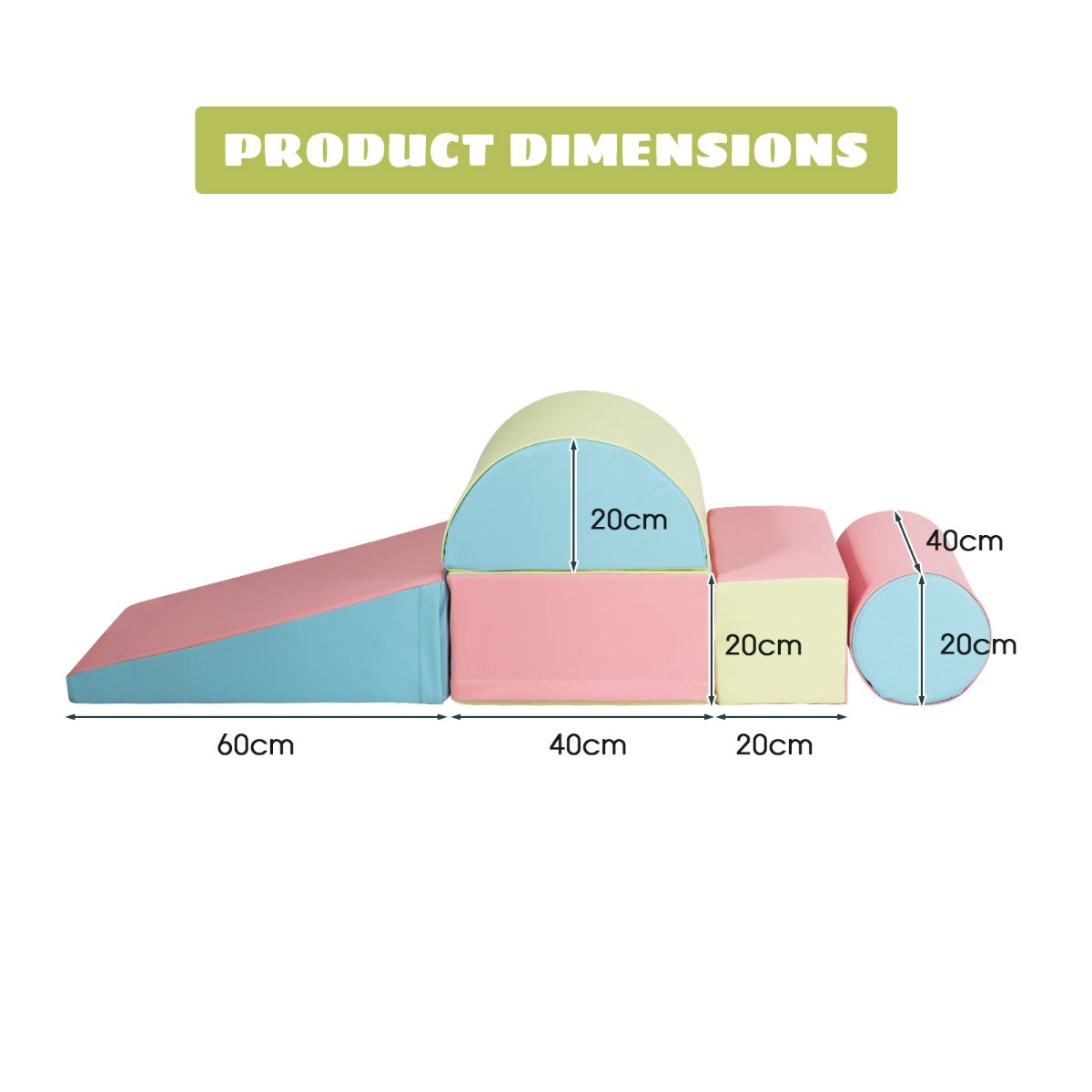 Kid Crawl Climb Foam Shapes Playset for Toddler