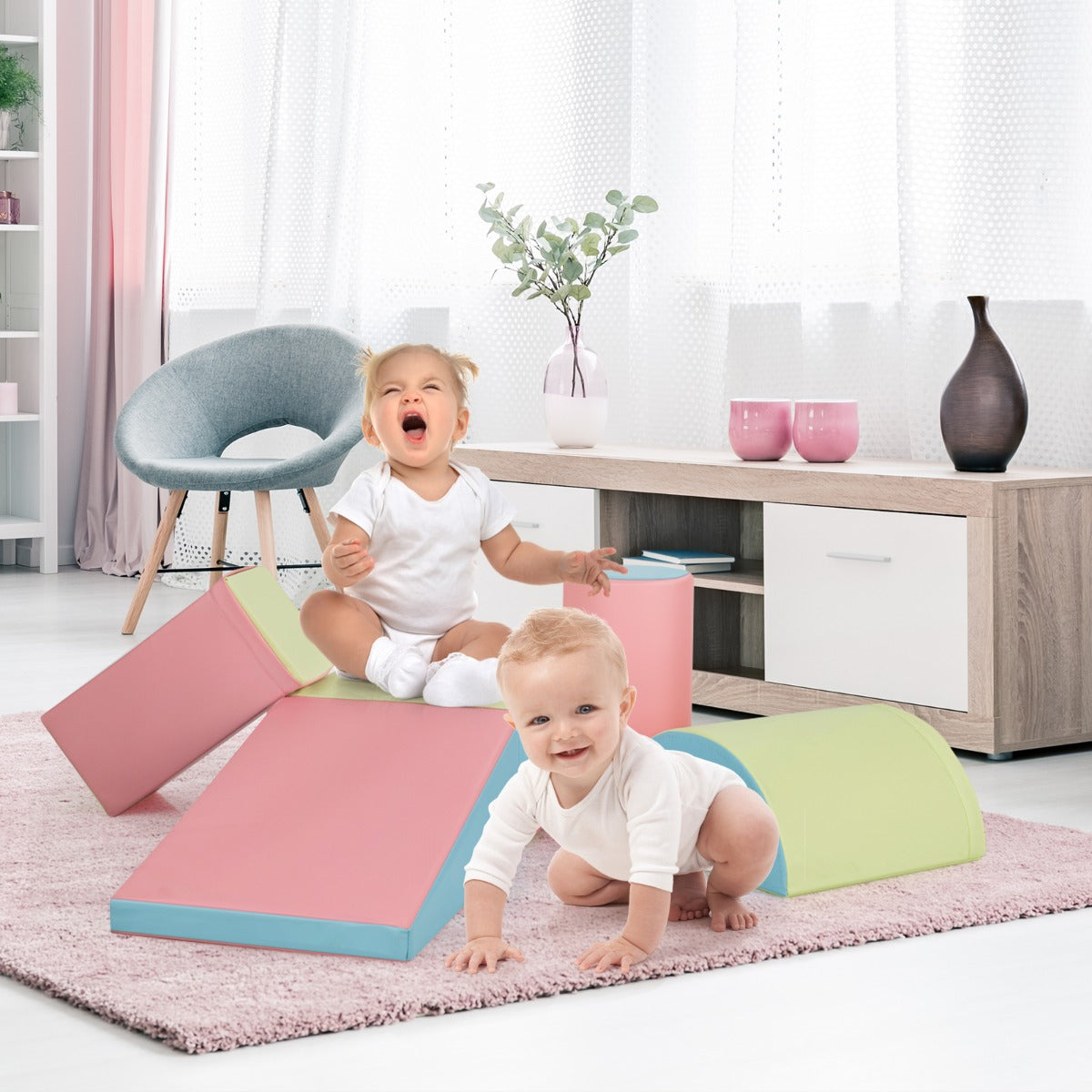 Kid Crawl Climb Foam Shapes Playset for Toddler