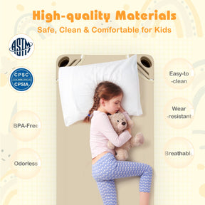 Stackable Daycare Cot with Easy Lift Corner and Detachable Oxford Cloth