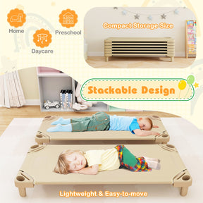 Stackable Daycare Cot with Easy Lift Corner and Detachable Oxford Cloth