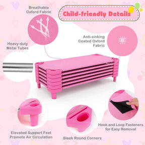 Stackable Daycare Cot with Easy Lift Corner and Detachable Oxford Cloth